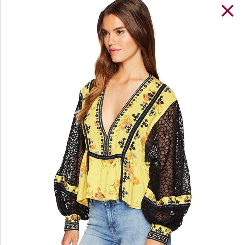 Free People Boogie All Night Blouse Size Small